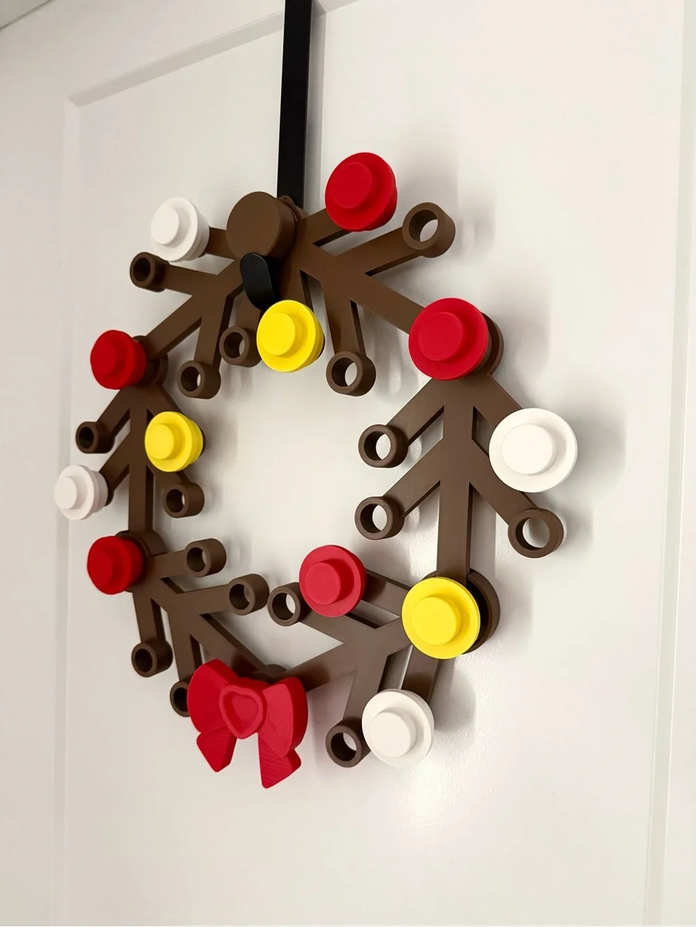 Lego inspired Fall and Spring wreath brick wreath